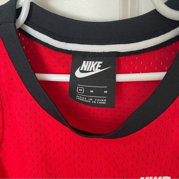 Nike Air Mesh Basketball Jersey Red Black White - Picture 4 of 5